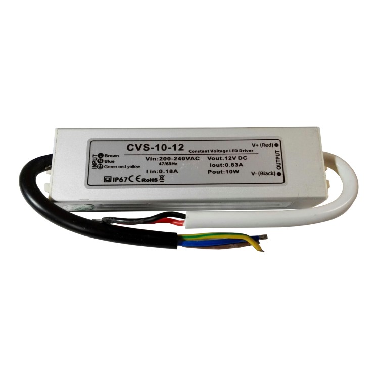 1 - Fonte de alimentação externa 12V 10W para transformador de comutação de driver de faixa LED